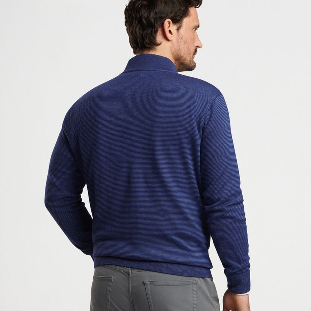 PETER MILLAR
CROWN MEN'S CANTON
STRIPE QUARTER-ZIP - Picture 2 of 7